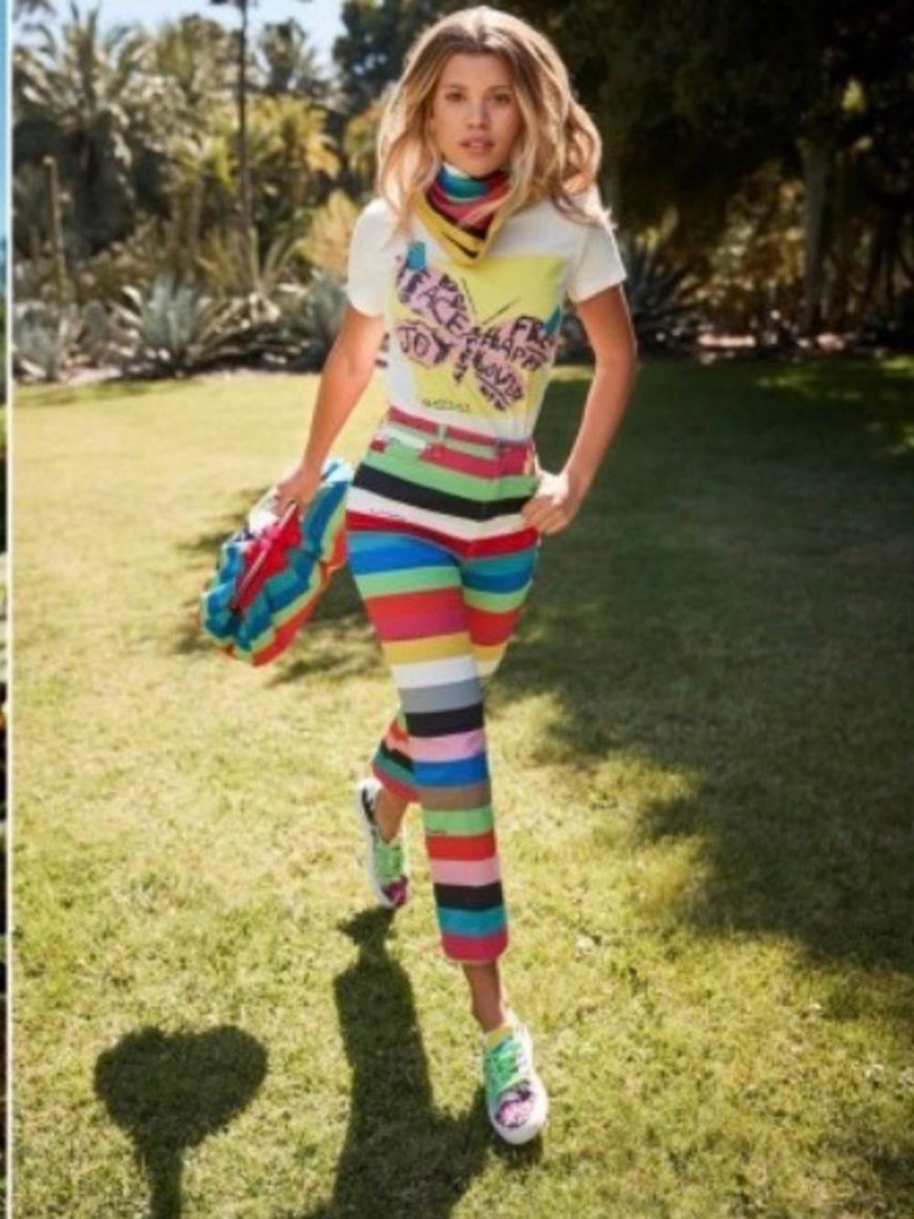Weekend Max Mara Rainbow Stripe Pants Women’s Size 4 Luxury Resort Statement